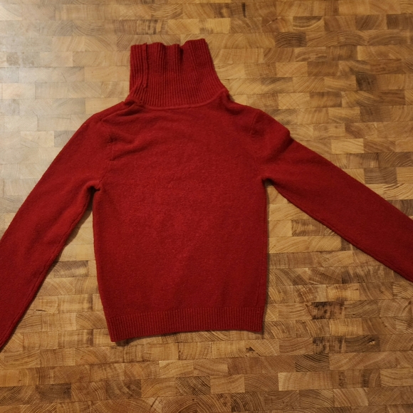 Red turtleneck sweater with festive embellishments toddler girl size - Picture 2 of 12